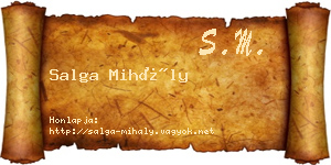 Salga Mihály névjegykártya