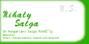 mihaly salga business card